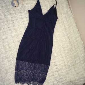 Blue lace dress from Lulus
